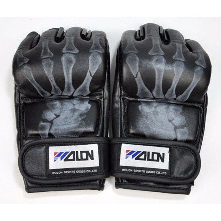 Skeleton styled fighting gloves